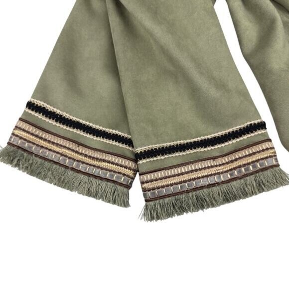 ZARA Suede Fringe Open Front Jacket Size XS - Picture 4 of 5